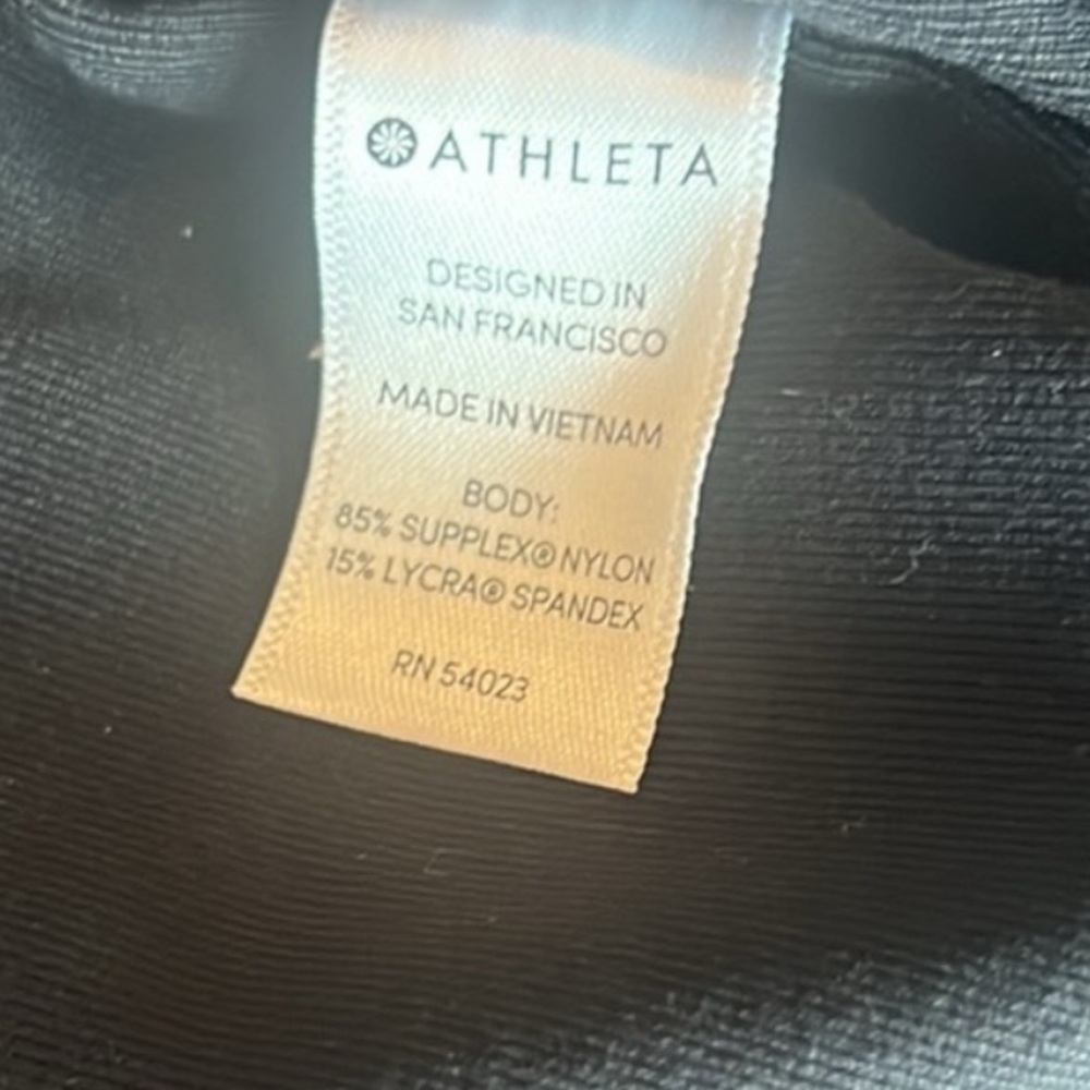 Athleta Black Velvet High Waisted Leggings Supplex Lycra Spandex Yoga Tights S - Picture 5 of 7
